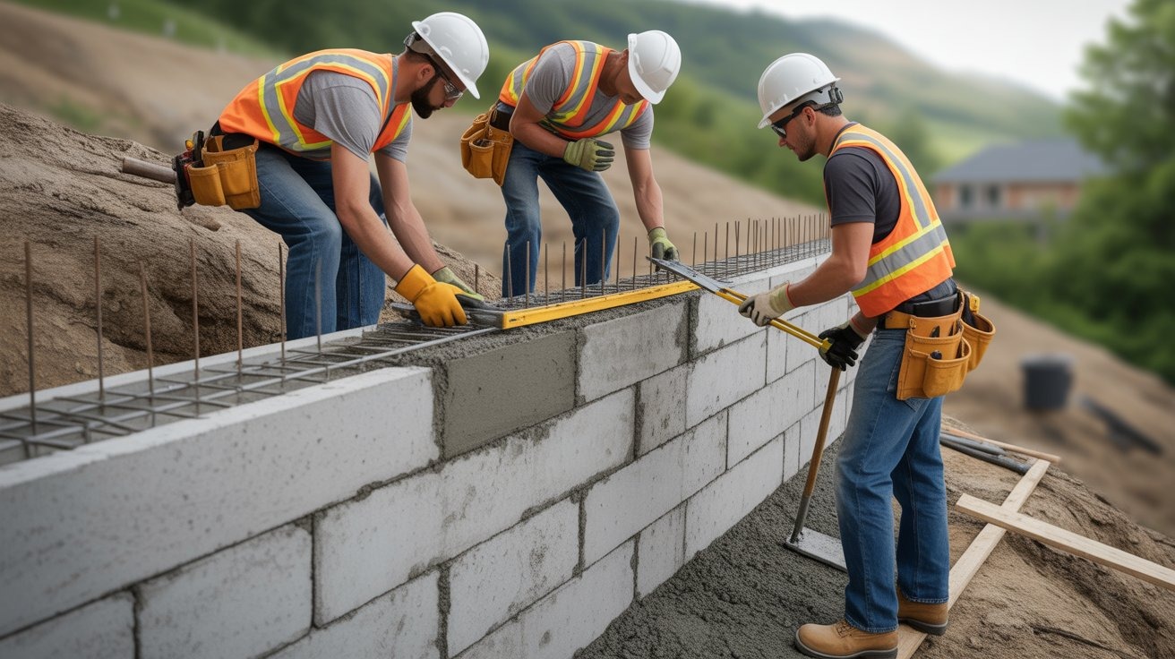 concrete retaining wall contractors