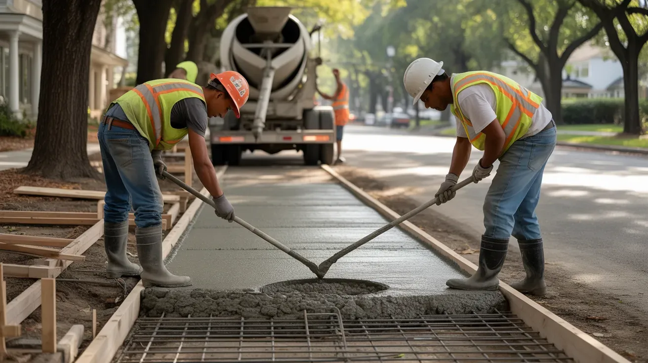 concrete sidewalk construction