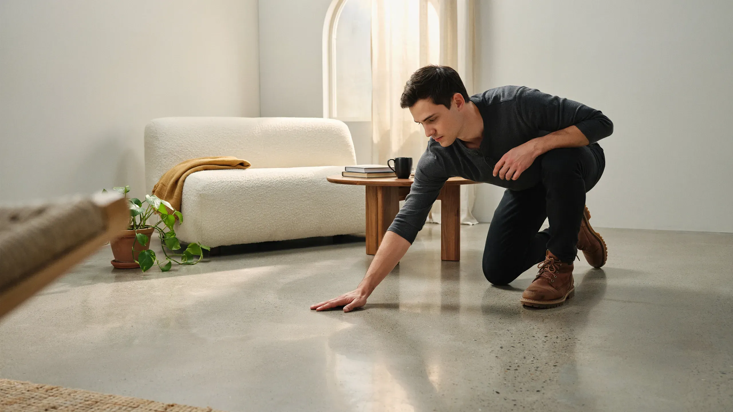 interior residential concrete floors, offering durability, style, and low maintenance for modern and elegant home interiors.